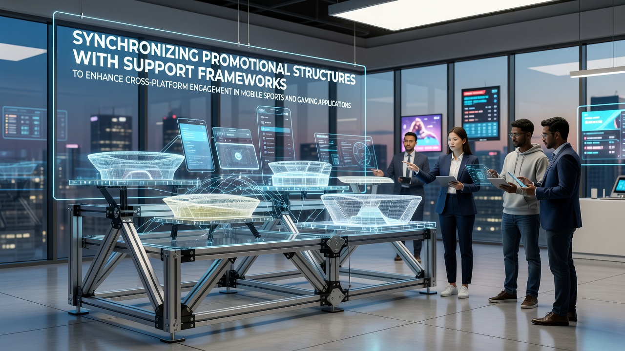 Darstellung der Integration von Promotions- und Support-Systemen in mobilen Apps für Sport und Gaming