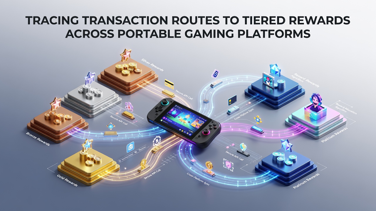 Darstellung von Transaktionsflüssen und Belohnungsstufen auf mobilen Gaming-Plattformen